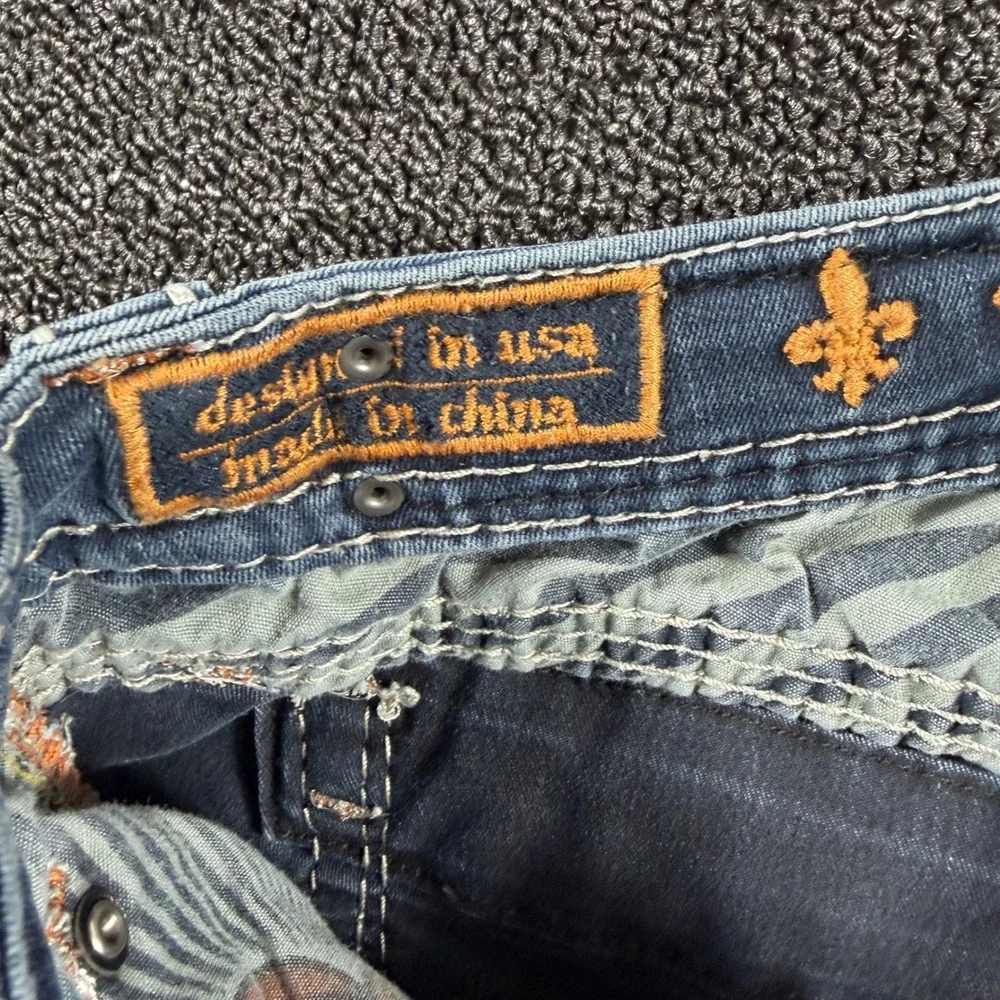 Rock‎ Revival Vivian Easy Skinny Jeans Women's 25 Blue Denim Embellished Pockets